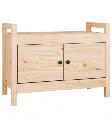 vidaXL Hall Bench 80x40x60 cm Solid Wood Pine — Colour: natural, Size: 80 x 40 x 60 cm
