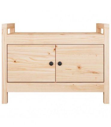 vidaXL Hall Bench 80x40x60 cm Solid Wood Pine — Colour: natural, Size: 80 x 40 x 60 cm
