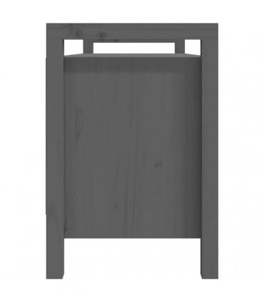 vidaXL Hall Bench Grey 110x40x60 cm Solid Wood Pine — Size: 110 x 40 x 60 cm
