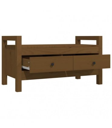 vidaXL Hall Bench Honey Brown 80x40x43 cm Solid Wood Pine — Size: 80 x 40 x 43 cm