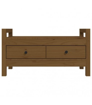 vidaXL Hall Bench Honey Brown 80x40x43 cm Solid Wood Pine — Size: 80 x 40 x 43 cm