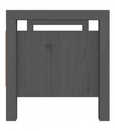 vidaXL Hall Bench Grey 80x40x43 cm Solid Wood Pine — Size: 80 x 40 x 43 cm
