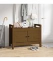 vidaXL Hall Bench Honey Brown 80x40x60 cm Solid Wood Pine — Size: 80 x 40 x 60 cm
