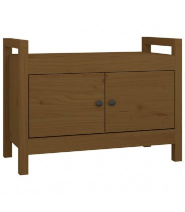 vidaXL Hall Bench Honey Brown 80x40x60 cm Solid Wood Pine — Size: 80 x 40 x 60 cm