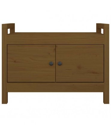 vidaXL Hall Bench Honey Brown 80x40x60 cm Solid Wood Pine — Size: 80 x 40 x 60 cm