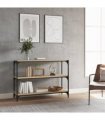 vidaXL Book Cabinet Sonoma Oak 100x33x70.5 cm Engineered Wood and Steel