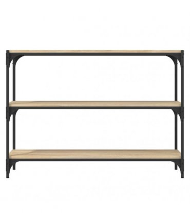 vidaXL Book Cabinet Sonoma Oak 100x33x70.5 cm Engineered Wood and Steel