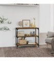 vidaXL Book Cabinet Smoked Oak 80x33x70.5 cm Engineered Wood and Steel