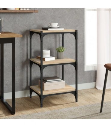 vidaXL Book Cabinet Sonoma Oak 40x33x70.5 cm Engineered Wood and Steel