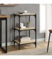 vidaXL Book Cabinet Sonoma Oak 40x33x70.5 cm Engineered Wood and Steel