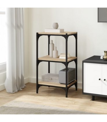 vidaXL Book Cabinet Sonoma Oak 40x33x70.5 cm Engineered Wood and Steel