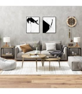 vidaXL Side Tables 2 pcs Sonoma Oak 40x40x40 cm Engineered Wood — Size: 40 x 40 x 40 cm