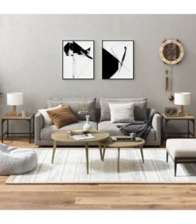 vidaXL Side Tables 2 pcs Sonoma Oak 40x40x35 cm Engineered Wood — Size: 40 x 40 x 35 cm