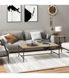 vidaXL Coffee Table Sonoma Oak 100x50x35 cm Engineered Wood — Size: 100 x 50 x 35 cm