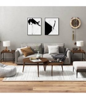 vidaXL Side Tables 2 pcs Brown Oak 40x40x35 cm Engineered Wood — Size: 40 x 40 x 35 cm