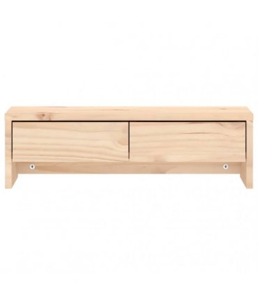 vidaXL Monitor Stand 50x27x15 cm Solid Wood Pine — Colour: natural, Size: 50 x 27 x 15 cm