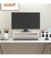 vidaXL Monitor Stand White 50x24x16 cm Solid Wood Pine — Size: 50 x 24 x 16 cm
