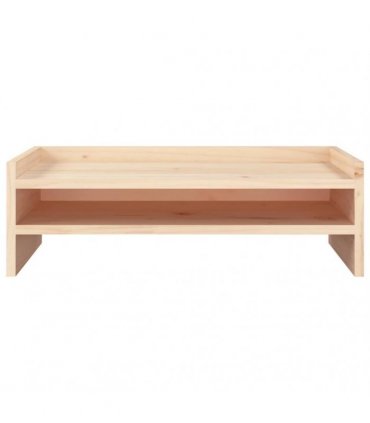 vidaXL Monitor Stand 50x24x16 cm Solid Wood Pine — Colour: natural, Size: 50 x 24 x 16 cm