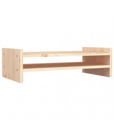 vidaXL Monitor Stand 50x27x15 cm Solid Wood Pine — Colour: natural, Size: 50 x 27 x 15 cm — V0672036129