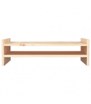 vidaXL Monitor Stand 50x27x15 cm Solid Wood Pine — Colour: natural, Size: 50 x 27 x 15 cm — V0672036129