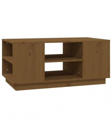 vidaXL Coffee Table Honey Brown 90x49x40.5 cm Solid Wood Pine