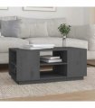 vidaXL Coffee Table Grey 90x49x40.5 cm Solid Wood Pine