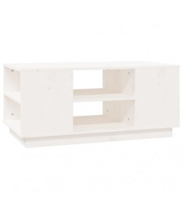 vidaXL Coffee Table White 90x49x40.5 cm Solid Wood Pine