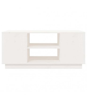 vidaXL Coffee Table White 90x49x40.5 cm Solid Wood Pine