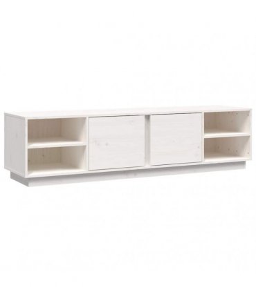 vidaXL TV Cabinet White 156x40x40 cm Solid Wood Pine