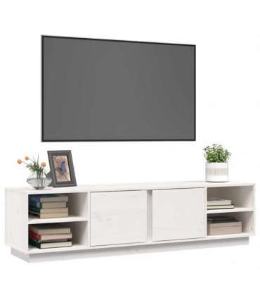 vidaXL TV Cabinet White 156x40x40 cm Solid Wood Pine