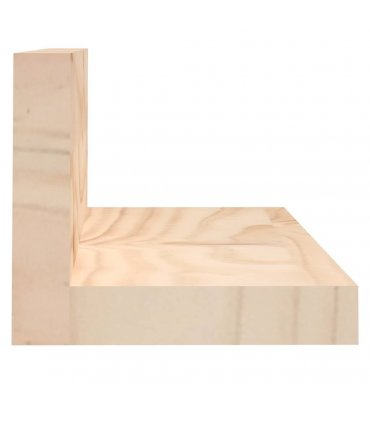 vidaXL Wall Shelves 2 pcs 110x11x9 cm Solid Wood Pine — Colour: natural, Size: 110 x 11 x 9 cm