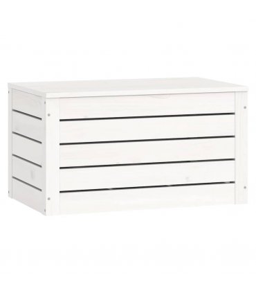 vidaXL Storage Box White 59.5x36.5x33 cm Solid Wood Pine