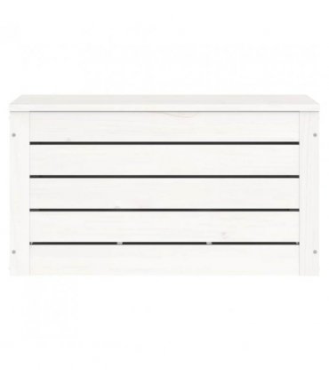 vidaXL Storage Box White 59.5x36.5x33 cm Solid Wood Pine