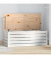 vidaXL Storage Box White 89x36.5x33 cm Solid Wood Pine