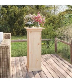 vidaXL Flower Stand 40x40x90 cm Solid Wood Pine — Colour: natural, Size: 40 x 40 x 90 cm