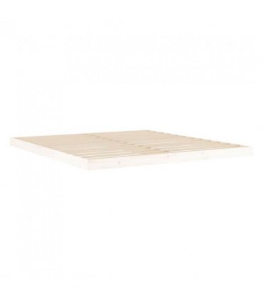 vidaXL Bed Frame without Mattress White 180x200 cm Super King Solid Wood Pine — Size: 180 x 200 cm — V0672036349