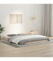 vidaXL Bed Frame | Natural pine | Solid pine wood and plywood | Standard Double — Size: 160 x 200 cm