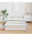 vidaXL Floor Bed Frame White 100 x 220 cm Solid Pine Wood