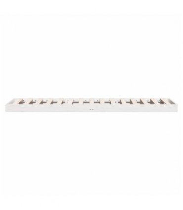 vidaXL Floor Bed Frame White 100 x 220 cm Solid Pine Wood