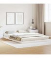 vidaXL Floor Bed Frame White 140 x 220 cm Solid Pine Wood