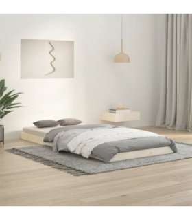 vidaXL Bed Frame | White | Solid pine wood | Single | Durable | Bed Frame — Size: 90 x 200 cm — V0672036403