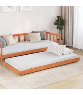 vidaXL Bed Frame Wax Brown 80 x 200 cm Solid Pine Wood