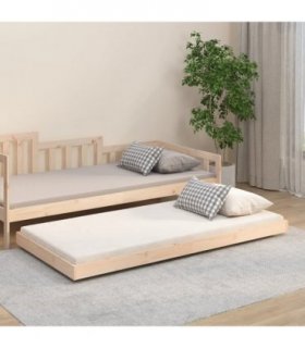 vidaXL Bed Frame without Mattress 75x190 cm Small Single Solid Wood Pine — Size: 75 x 190 cm