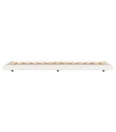 vidaXL Bed Frame without Mattress White 75x190 cm Small Single Solid Wood Pine — Size: 75 x 190 cm — V0672036429