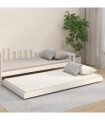 vidaXL Bed Frame without Mattress White 90x200 cm Solid Wood Pine — Size: 90 x 200 cm — V0672036431