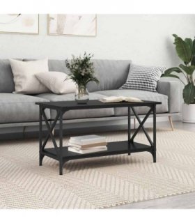 vidaXL Coffee Table Black oak 80 x 45 x 45.5 cm Engineered wood