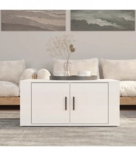 vidaXL Coffee Table High Gloss White 80x50x36 cm Engineered Wood