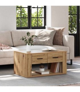 vidaXL Coffee Table Artisan Oak 80 x 50 x 40 cm Engineered Wood