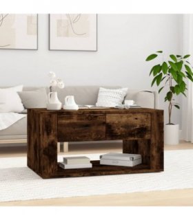 vidaXL Coffee Table Smoked Oak 80x50x40 cm Engineered Wood
