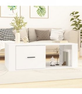 vidaXL Coffee Table White 100x50.5x35 cm Engineered Wood